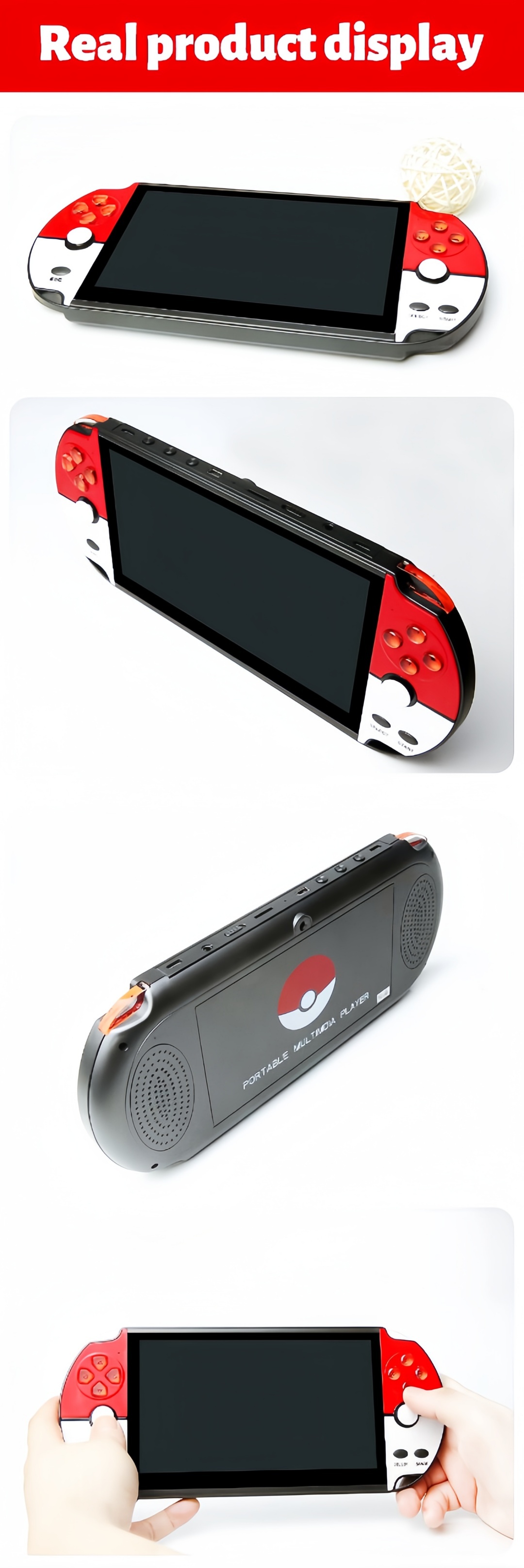 XRS-09｜7-inch multiplayer wireless handle retro video game console Birthday/holiday/Christmas gift