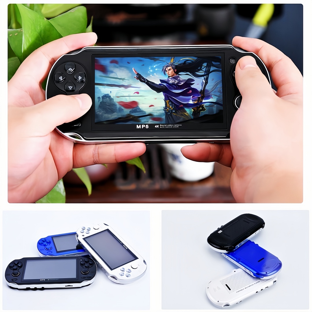4.3 inch Retro Video Game Console Build 2200 Games for Multiple Emulators Dual Joystick Ergonomics Appearanc Support Instant Save/Load Portable Console Game Player MP3/4 Gifts