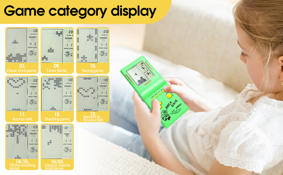 8050｜3.5-inch Large Screen Retro Brick Game Console for The 80s/90s