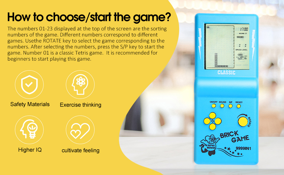 8050｜3.5-inch Large Screen Retro Brick Game Console for The 80s/90s