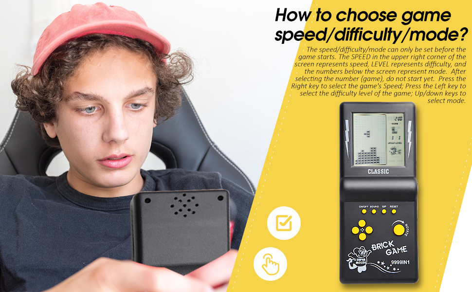 8050｜3.5-inch Large Screen Retro Brick Game Console for The 80s/90s
