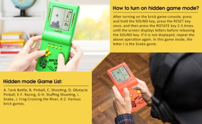 8050｜3.5-inch Large Screen Retro Brick Game Console for The 80s/90s