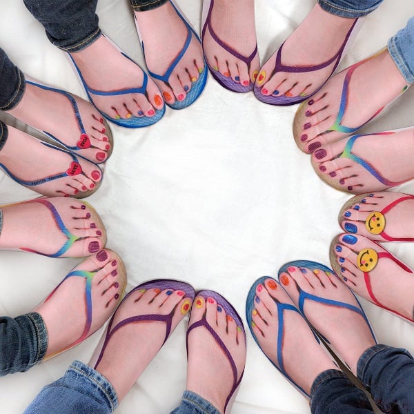 ⚡2024 Hot Sale 50% OFF - 💖Women Manicure Print Flip Flop Socks🎁