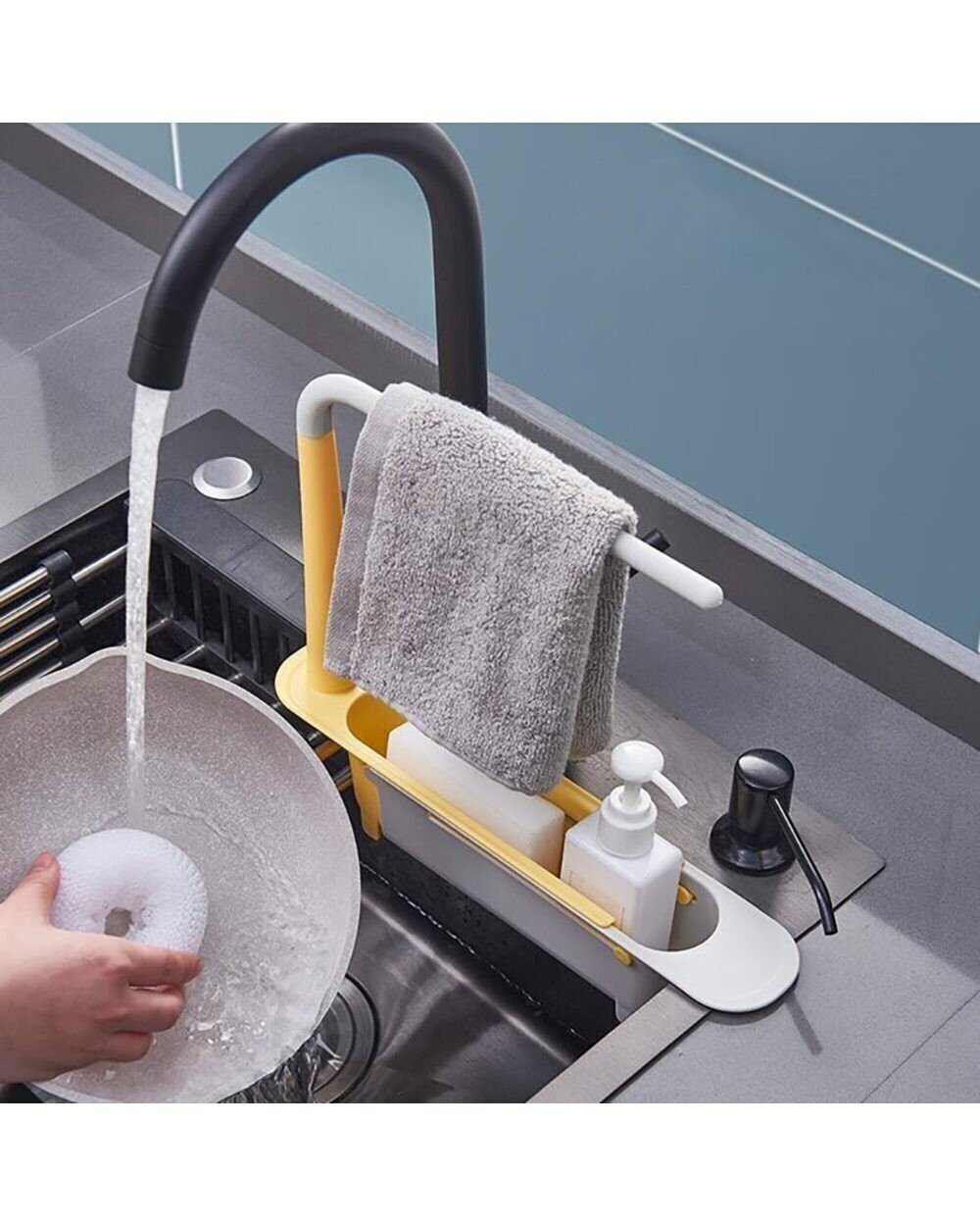 Telescopic 2-in-1 Sink Storage Rack Holder