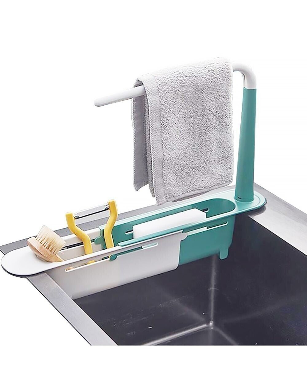 Telescopic 2-in-1 Sink Storage Rack Holder