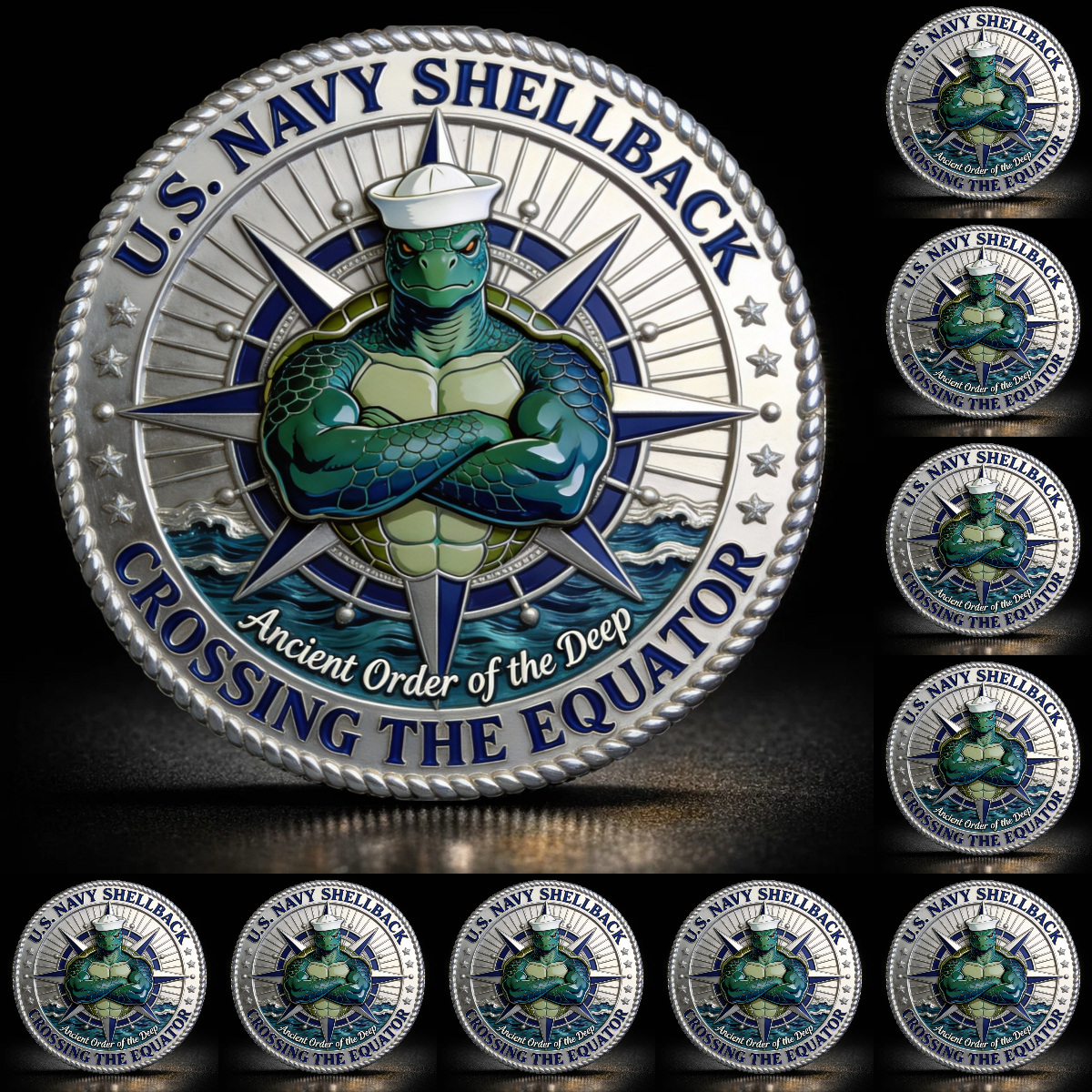 🏆Flash Sale 60% OFF - ⚓U.S. Navy “Shellback” & “Golden Shellback”Challenge Coin