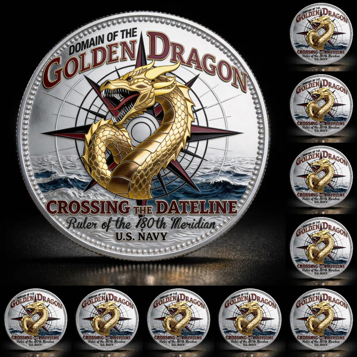 🏆Flash Sale 60% OFF - ⚓U.S. Navy “Shellback” & “Golden Shellback”Challenge Coin