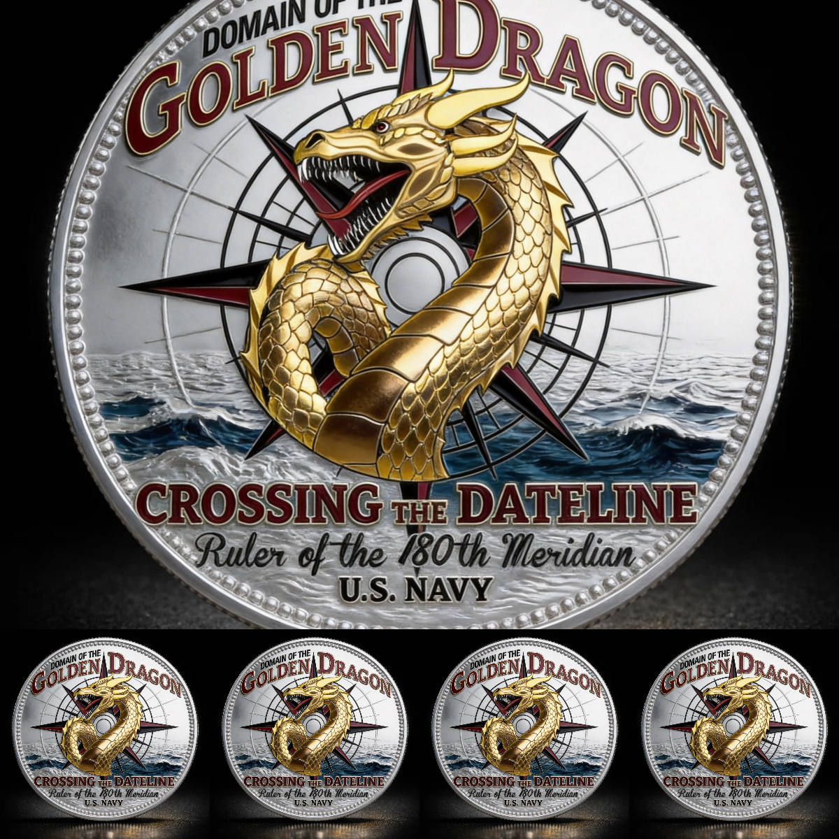 🏆Flash Sale 60% OFF - ⚓U.S. Navy “Shellback” & “Golden Shellback”Challenge Coin