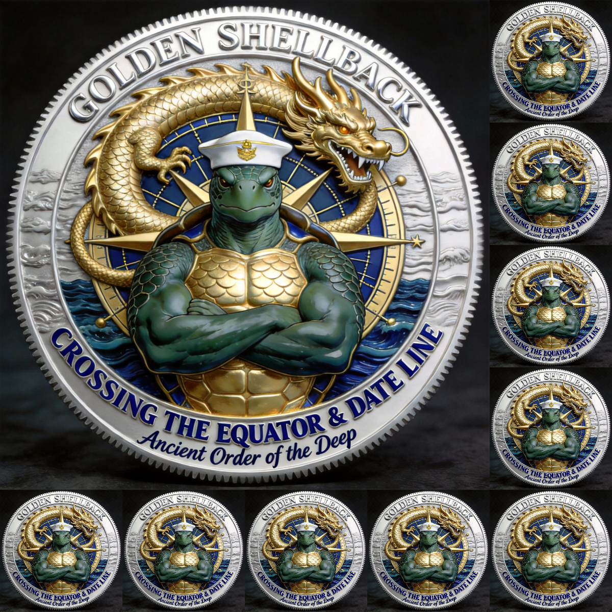🏆Flash Sale 60% OFF - ⚓U.S. Navy “Shellback” & “Golden Shellback”Challenge Coin