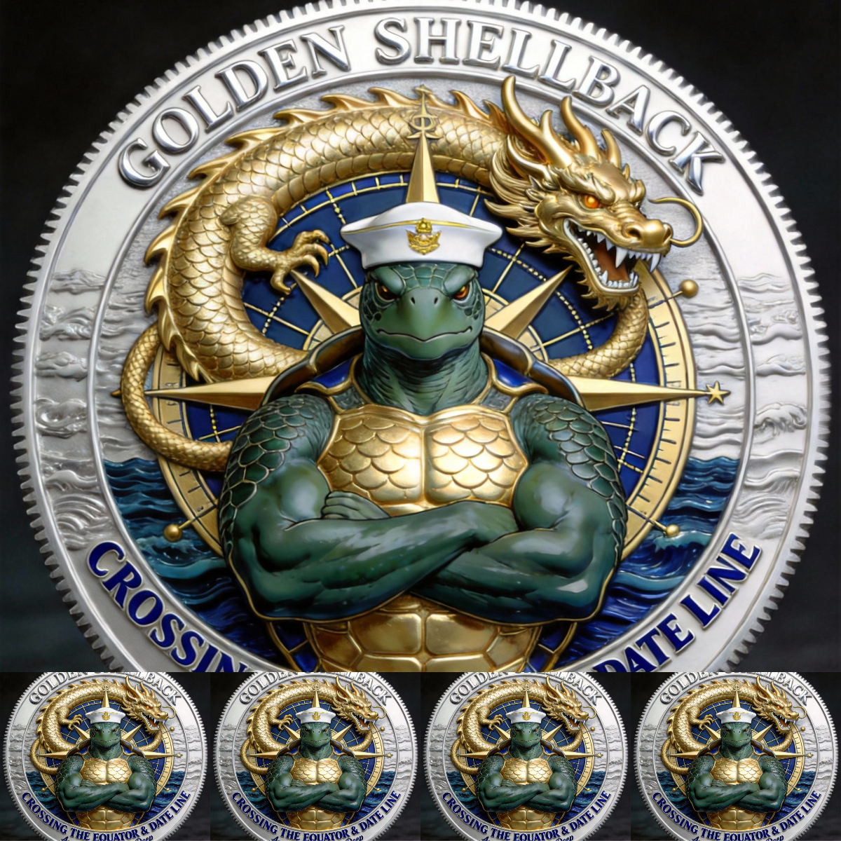 🏆Flash Sale 60% OFF - ⚓U.S. Navy “Shellback” & “Golden Shellback”Challenge Coin