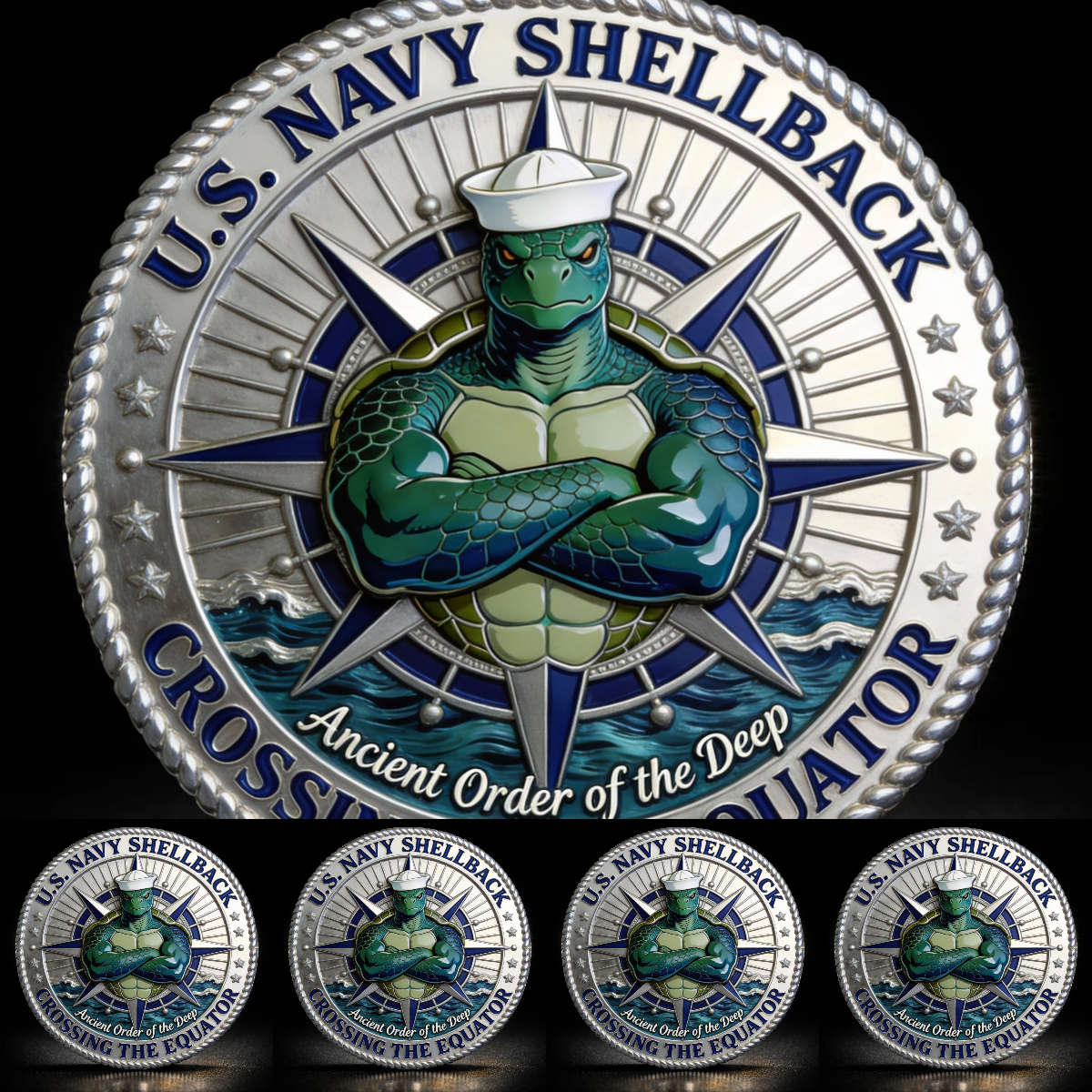 🏆Flash Sale 60% OFF - ⚓U.S. Navy “Shellback” & “Golden Shellback”Challenge Coin