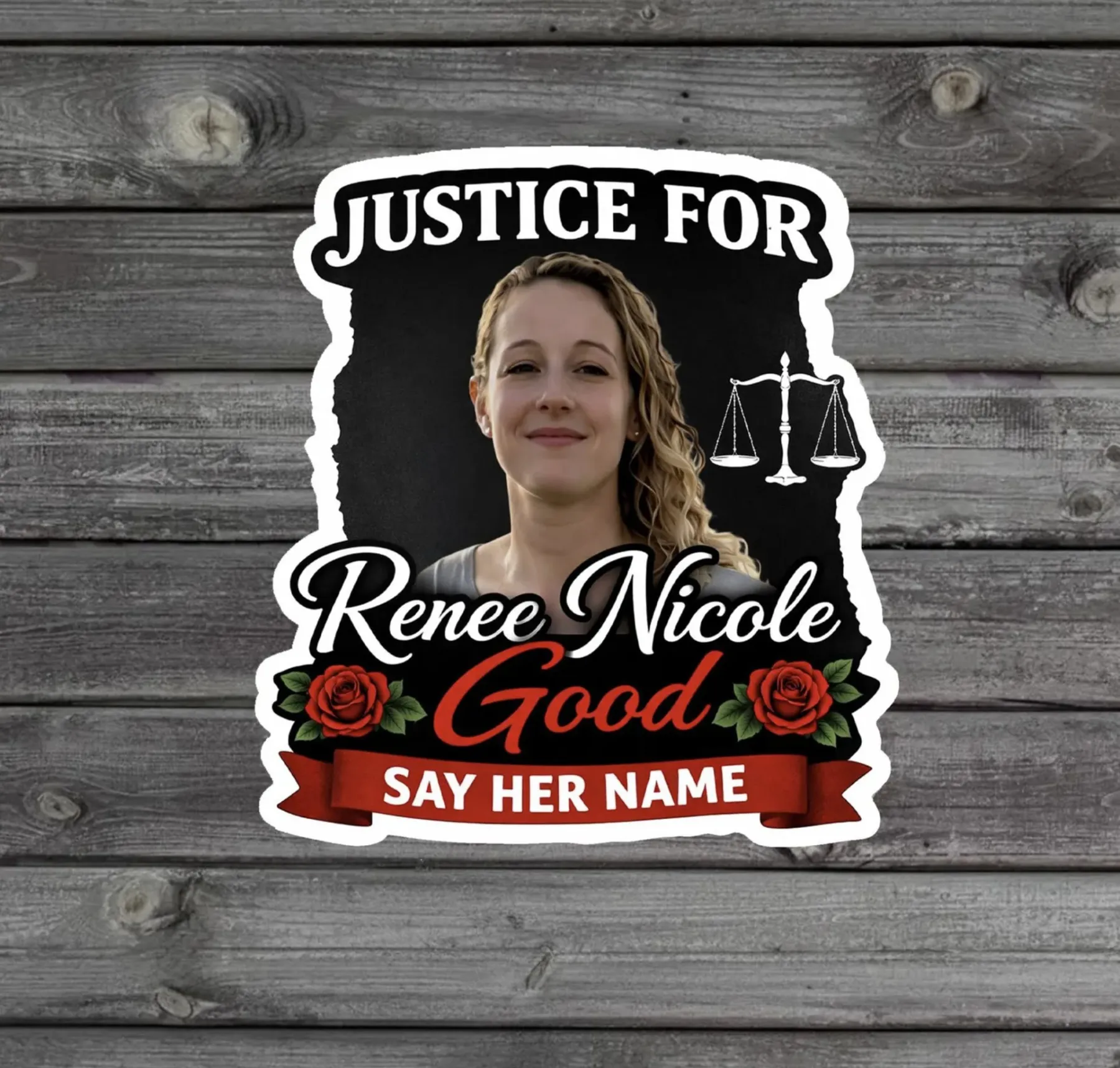 Justice for Renee Good Sticker – Protest & Activist Vinyl Decal