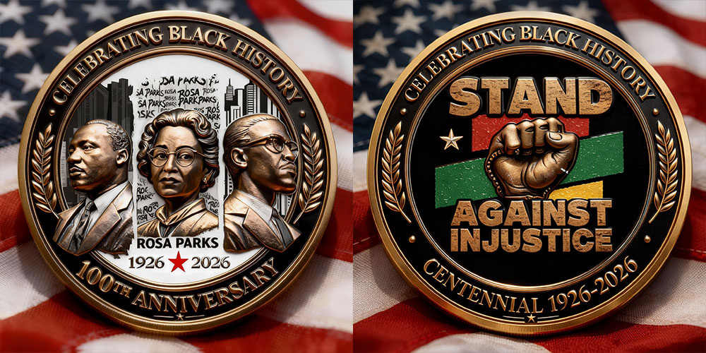 “Stand Against Injustice”Centennial Black History Commemorative Coin