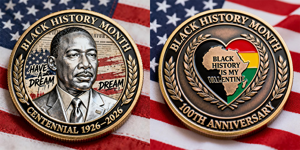 Black History Month 100th Anniversary Commemorative Coin