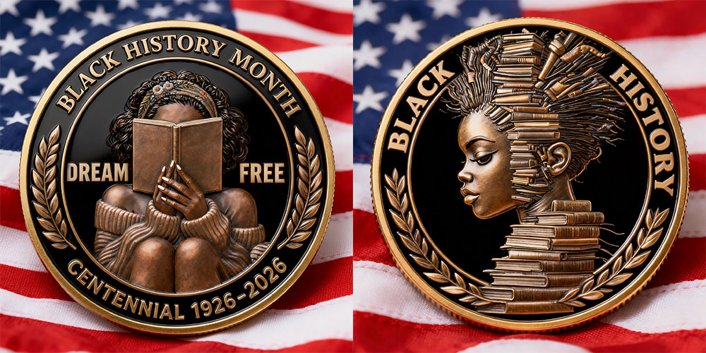 Black History Month Centennial Commemorative Coin