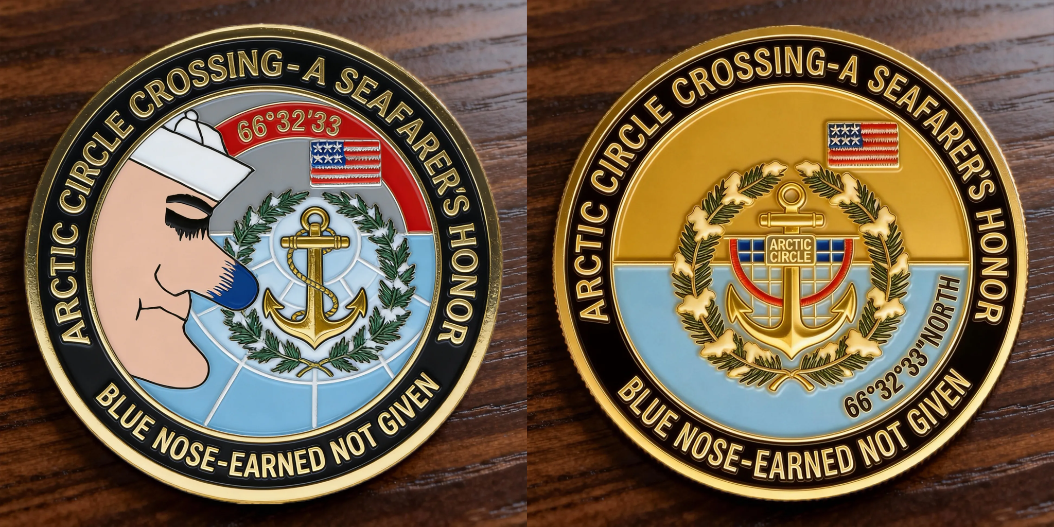 ⚓ Blue Nose Arctic Circle Challenge Coin ⚓