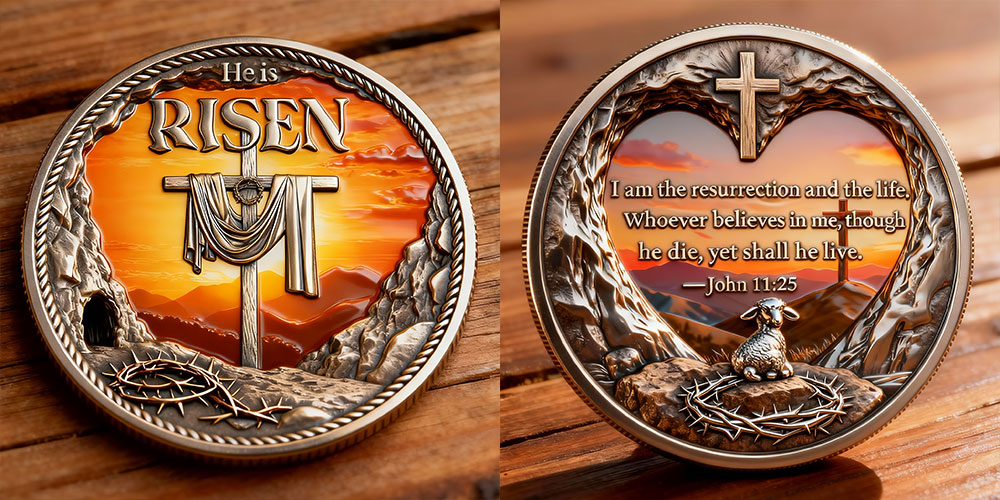 He Is Risen – Resurrection Promise Commemorative Coin