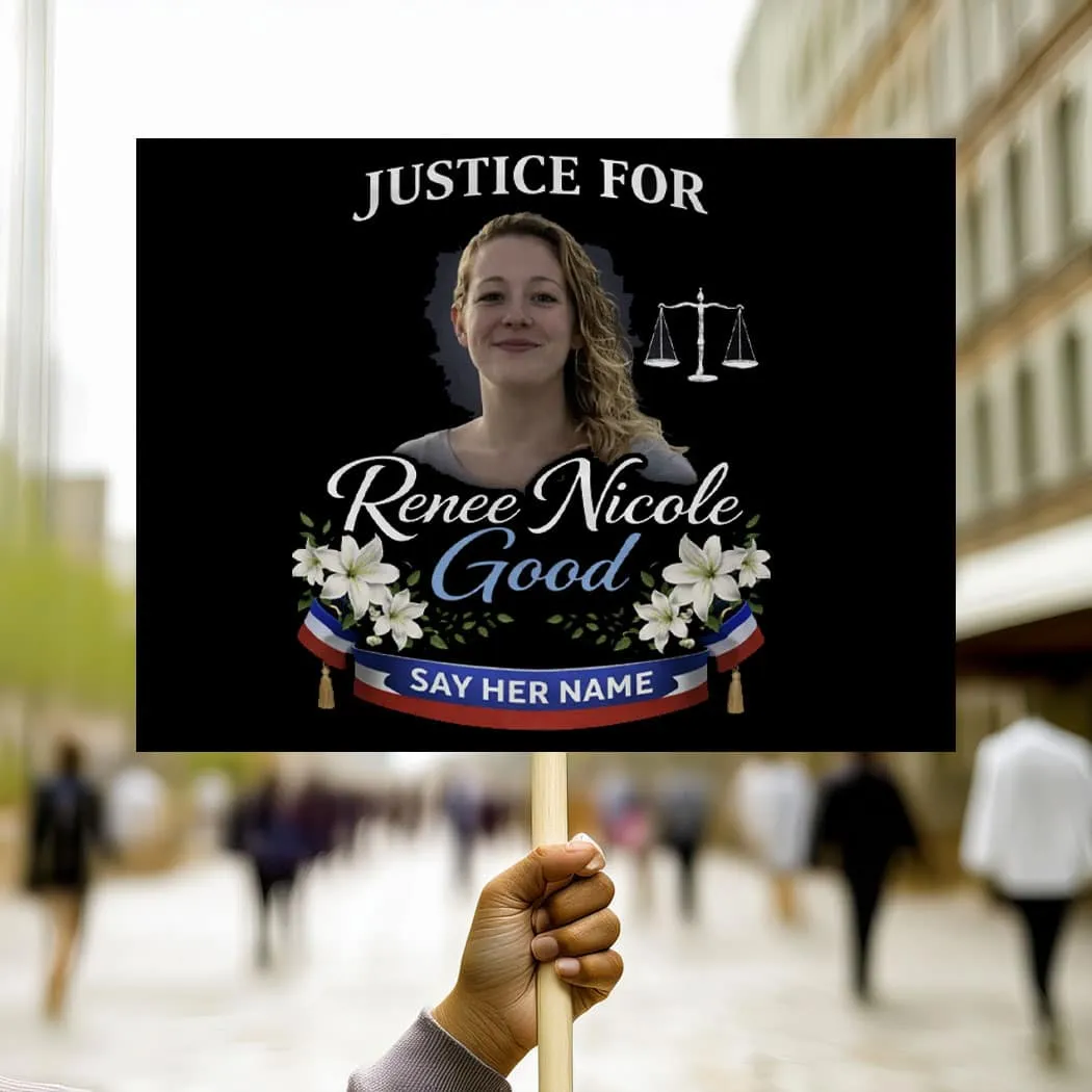 Justice for Renee Nicole Good Protest Sign