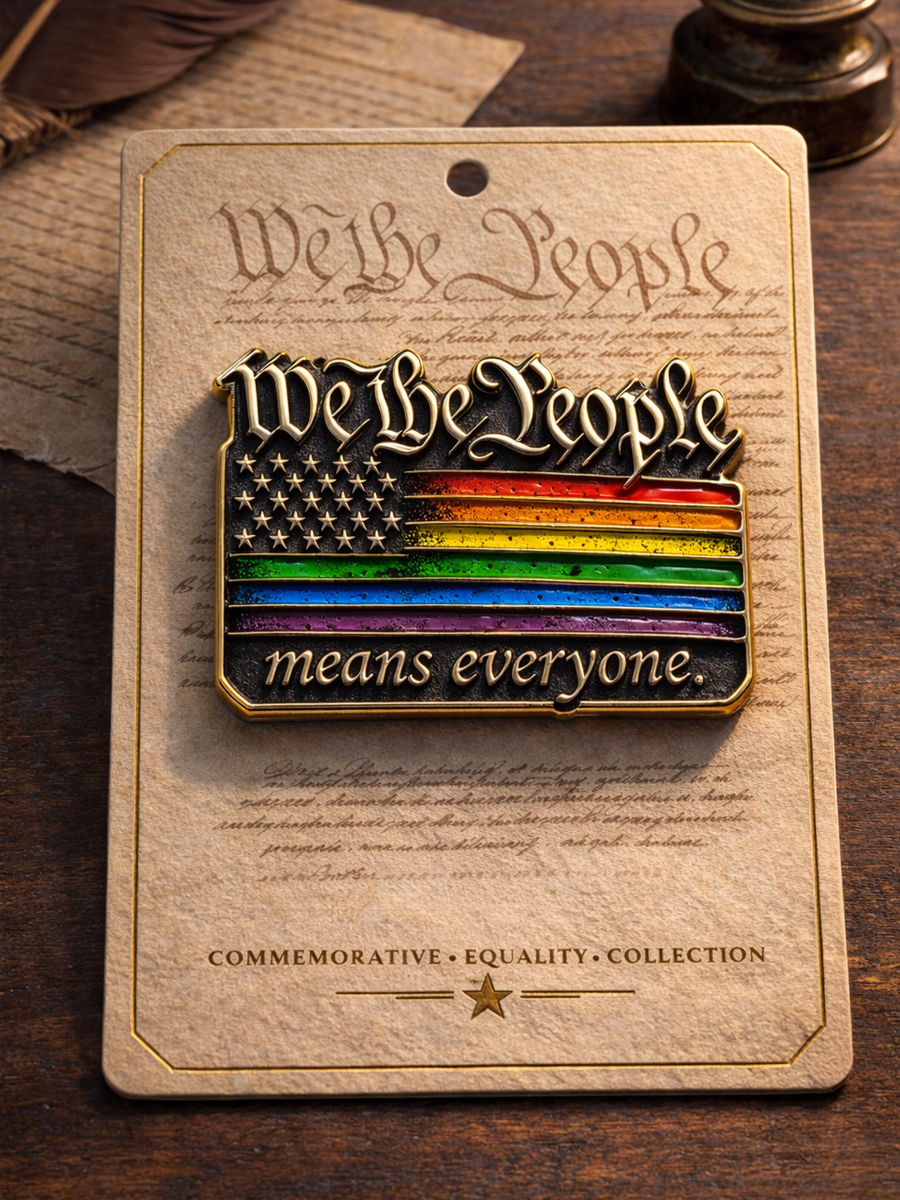“We The People Means Everyone” Equality Flag Commemorative Lapel Pin – Patriotic Unity Collection