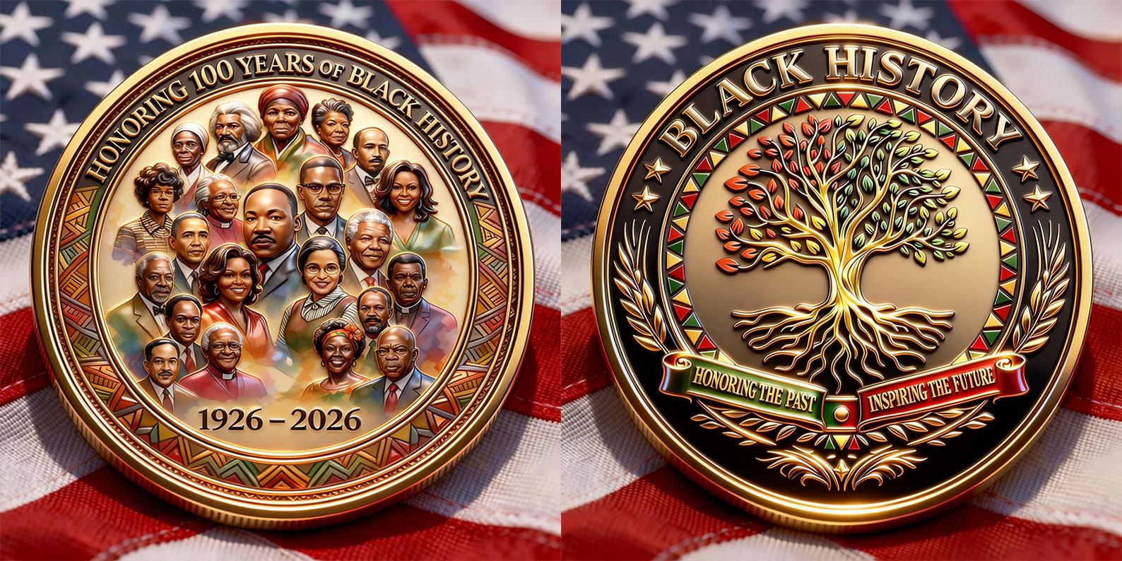 Black History 100 Years Commemorative Coin