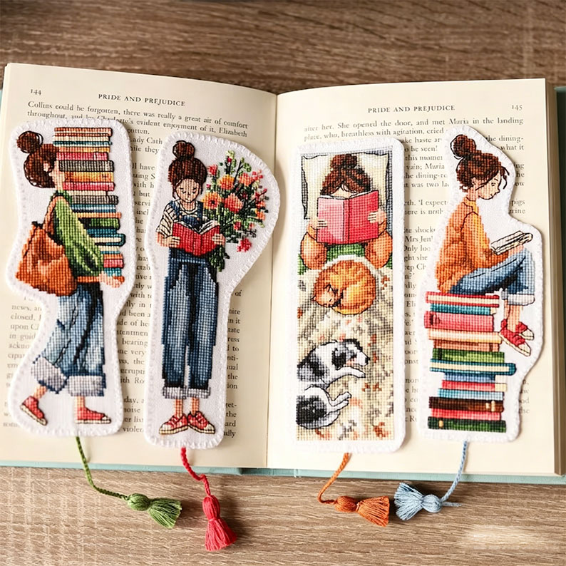 Book Lover Bookmark Cross Stitch Kit