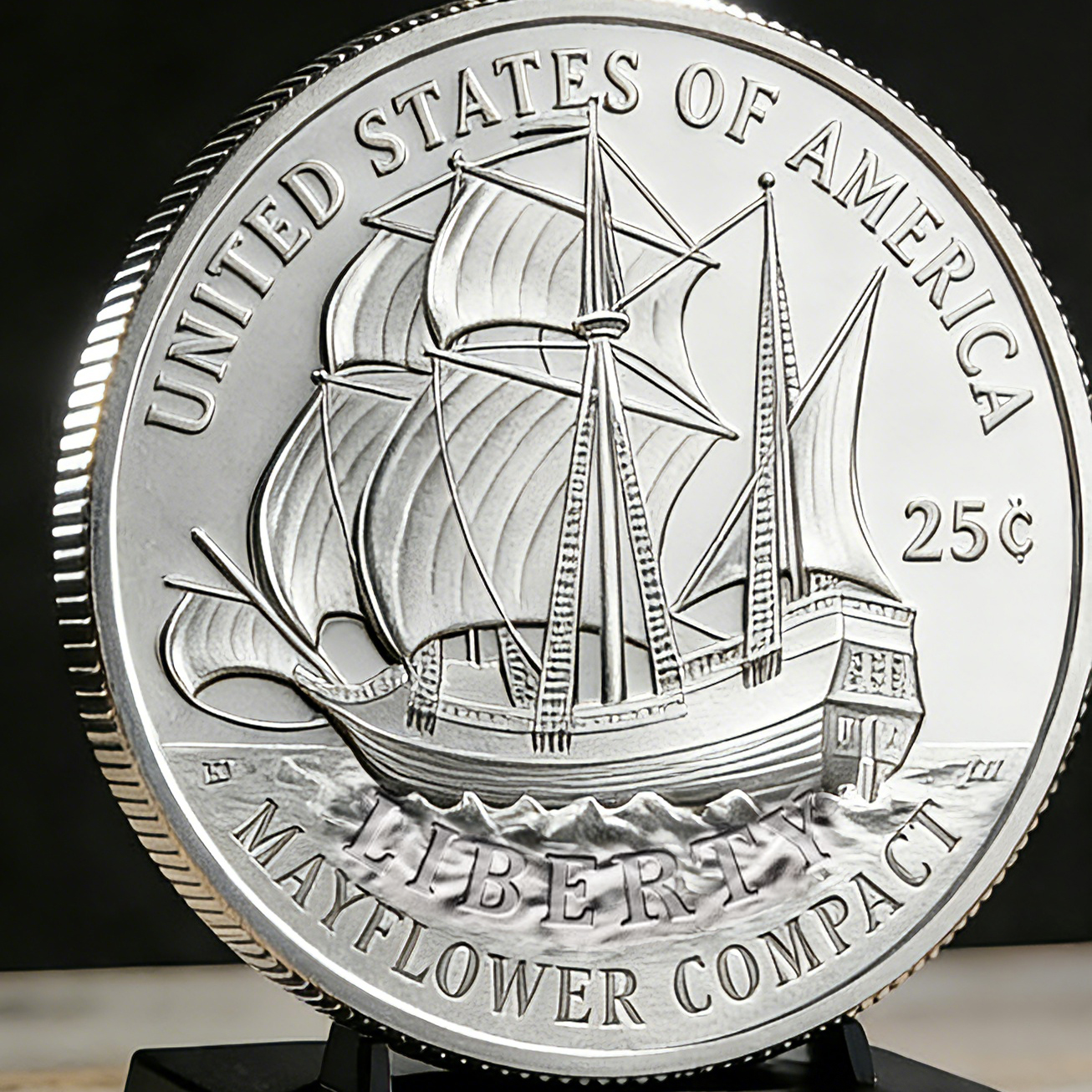 🏆New Year 60% OFF - ✅ Mayflower Compact 250th Anniversary Commemorative Quarter 🇺🇸🛶