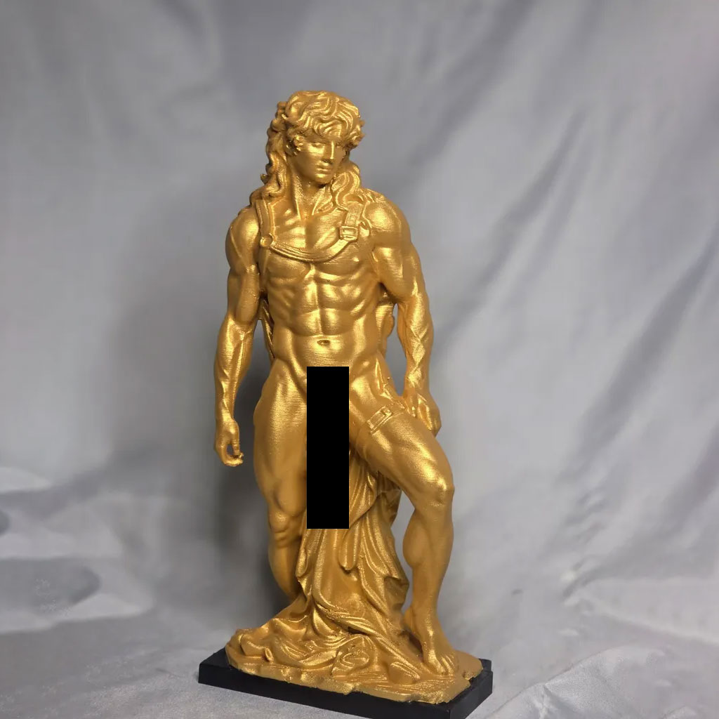 The "Hung in Gold" Male Sculpture