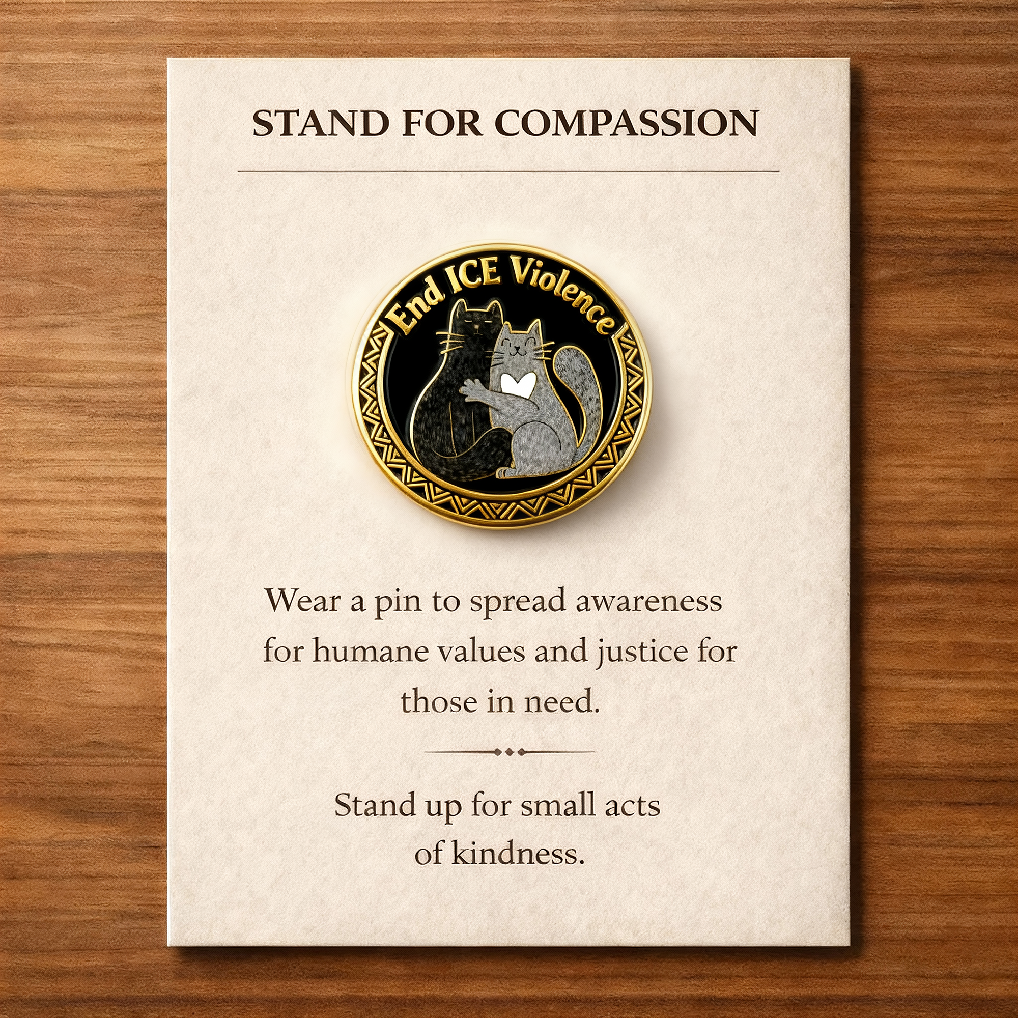 End ICE Violence Enamel Pin