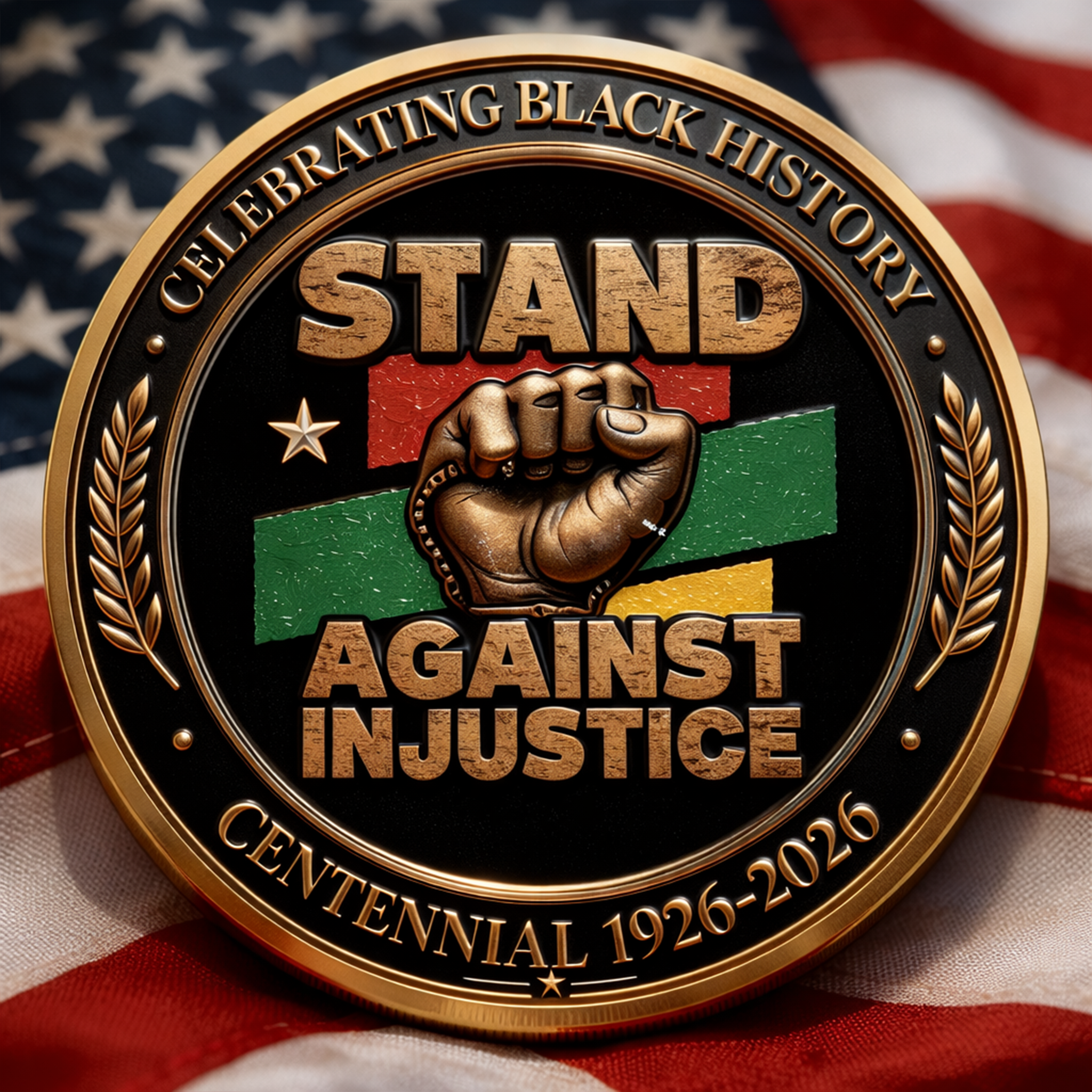 “Stand Against Injustice”Centennial Black History Commemorative Coin