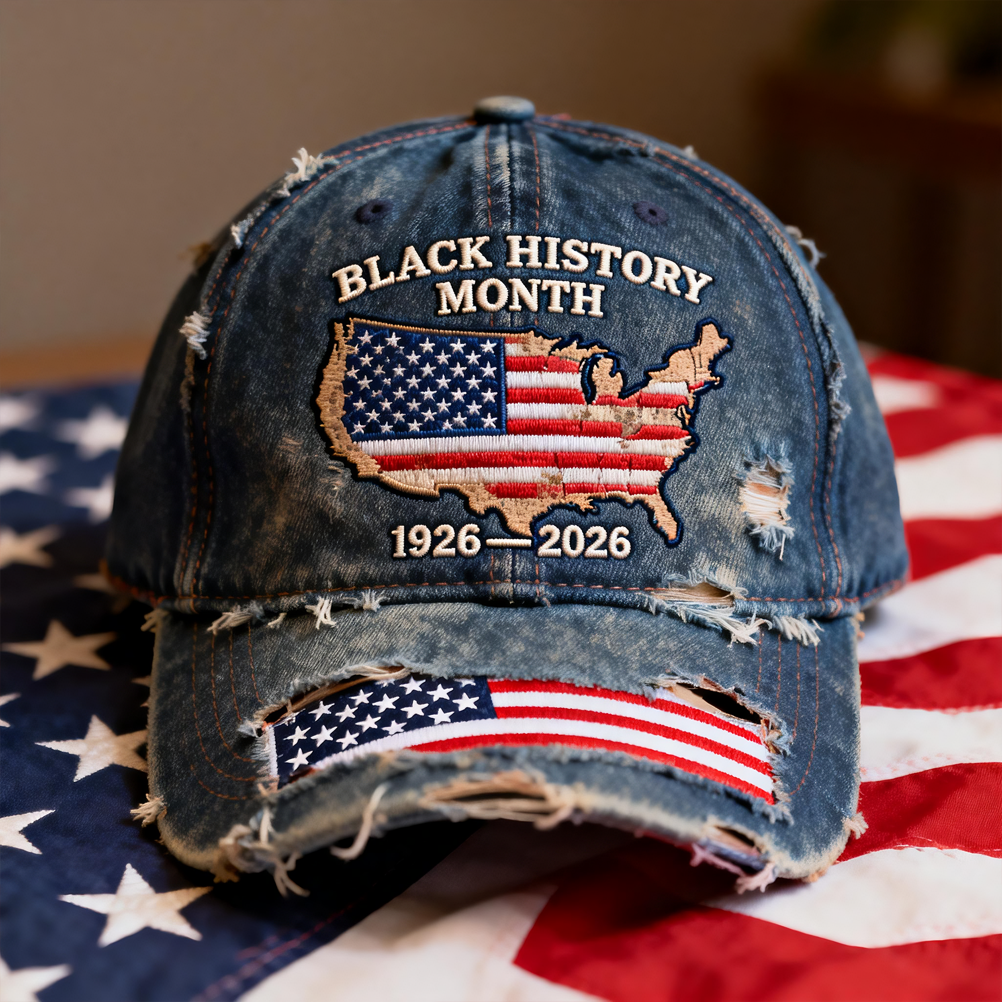 Black History Month Commemorative Denim Cap
