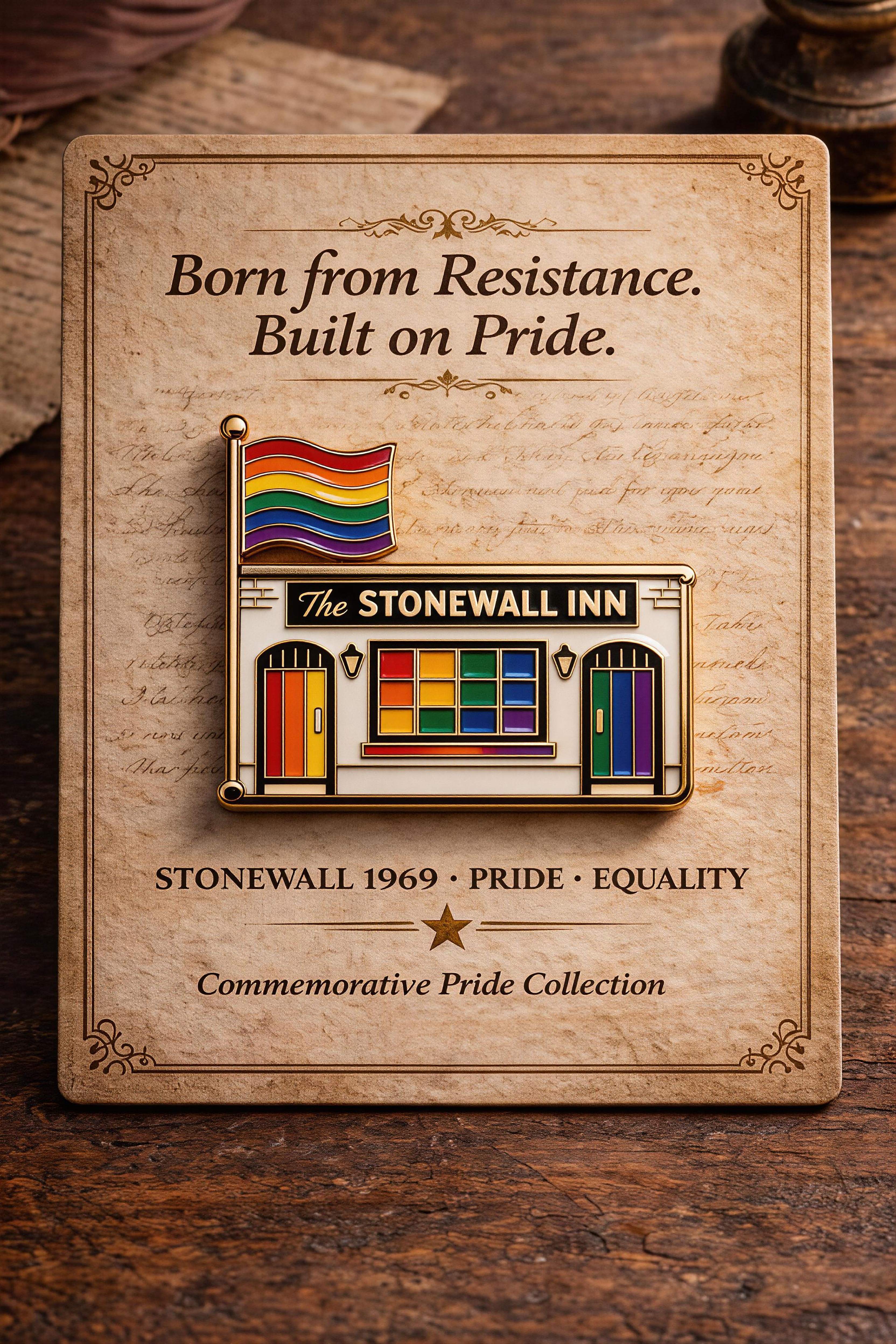 Pride Month LGBT Rainbow: 1969 Stonewall Inn Commemorative Pin
