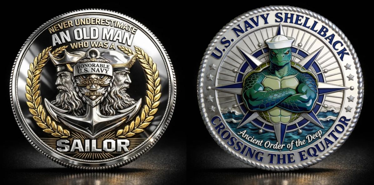 🏆Flash Sale 60% OFF - ⚓U.S. Navy “Shellback” & “Golden Shellback”Challenge Coin