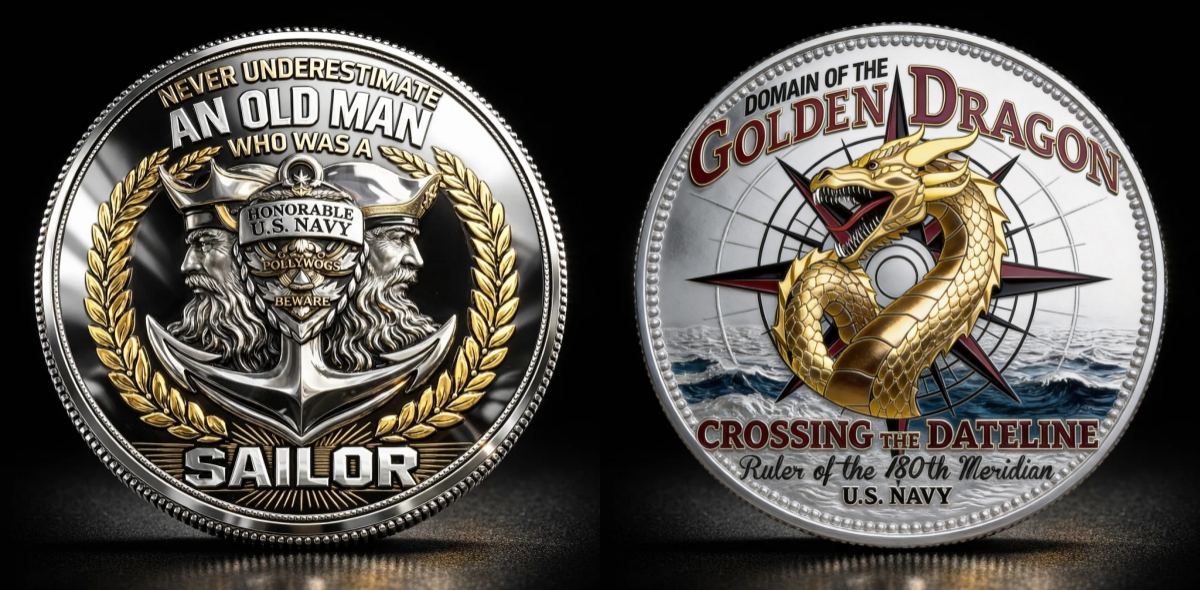 🏆Flash Sale 60% OFF - ⚓U.S. Navy “Shellback” & “Golden Shellback”Challenge Coin