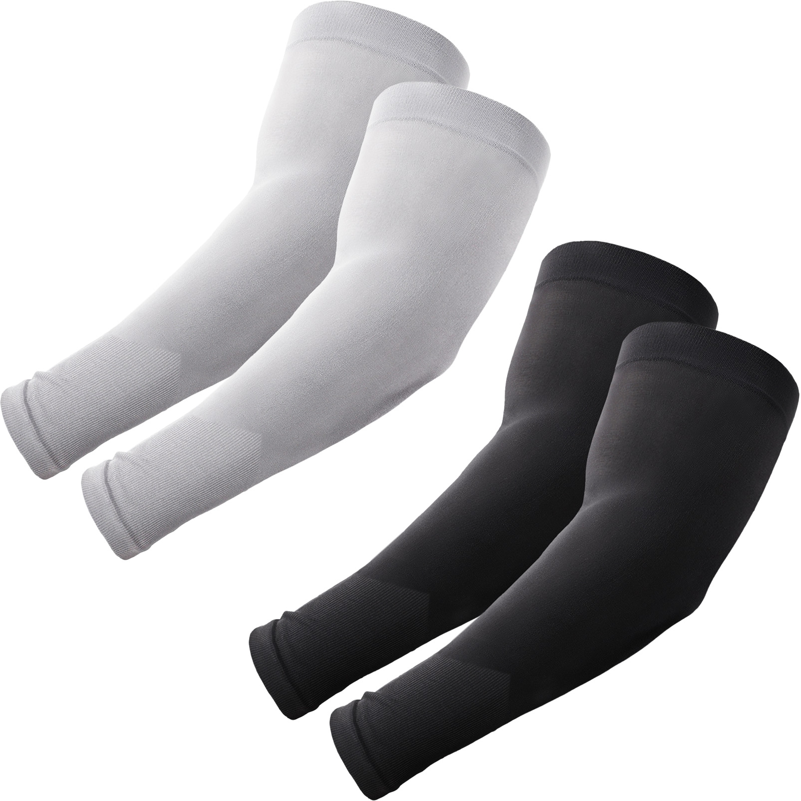 Plus Size Arm Sleeves, UV Sun Protection Cooling Sports Arm Cover Compression for Men/Women