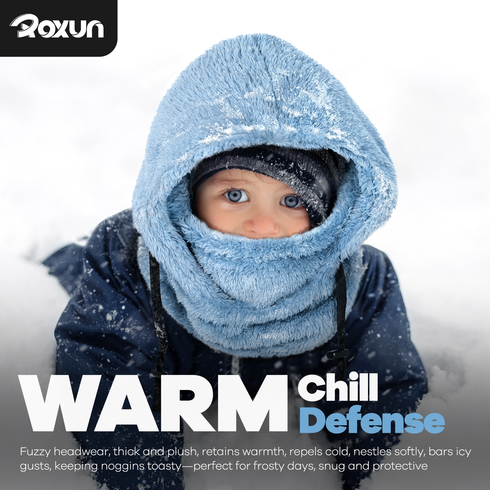 Ski Mask Fleece Balaclava, Windproof Face Mask Winter Warm Neck Cover Helmet Hood for Men Women