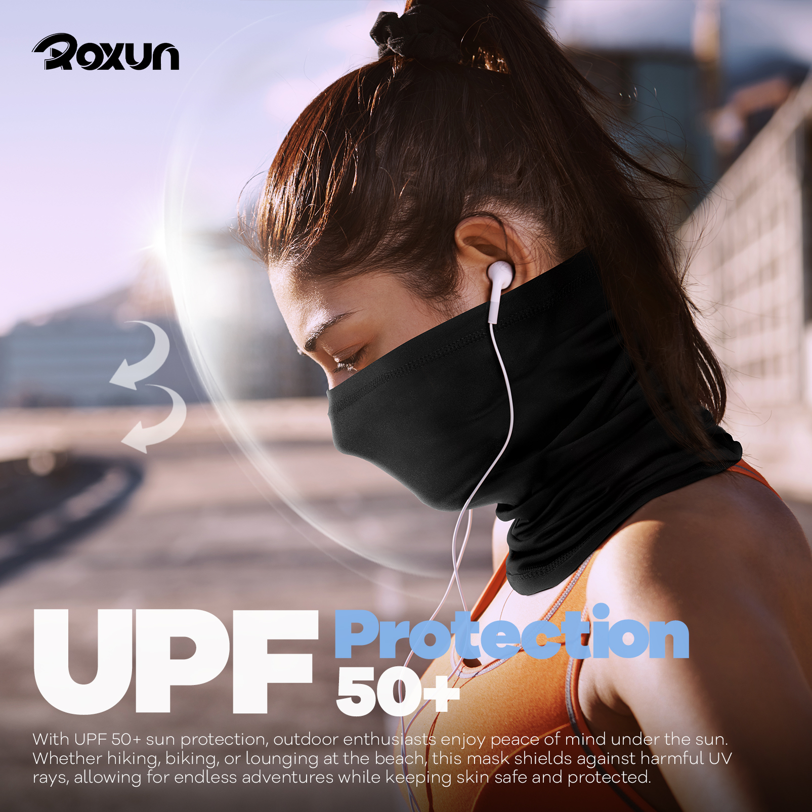 4 Pack Neck Gaiter, Cooling Breathable Face Mask UV Protection Scarf Hiking Bandana for Men/Women