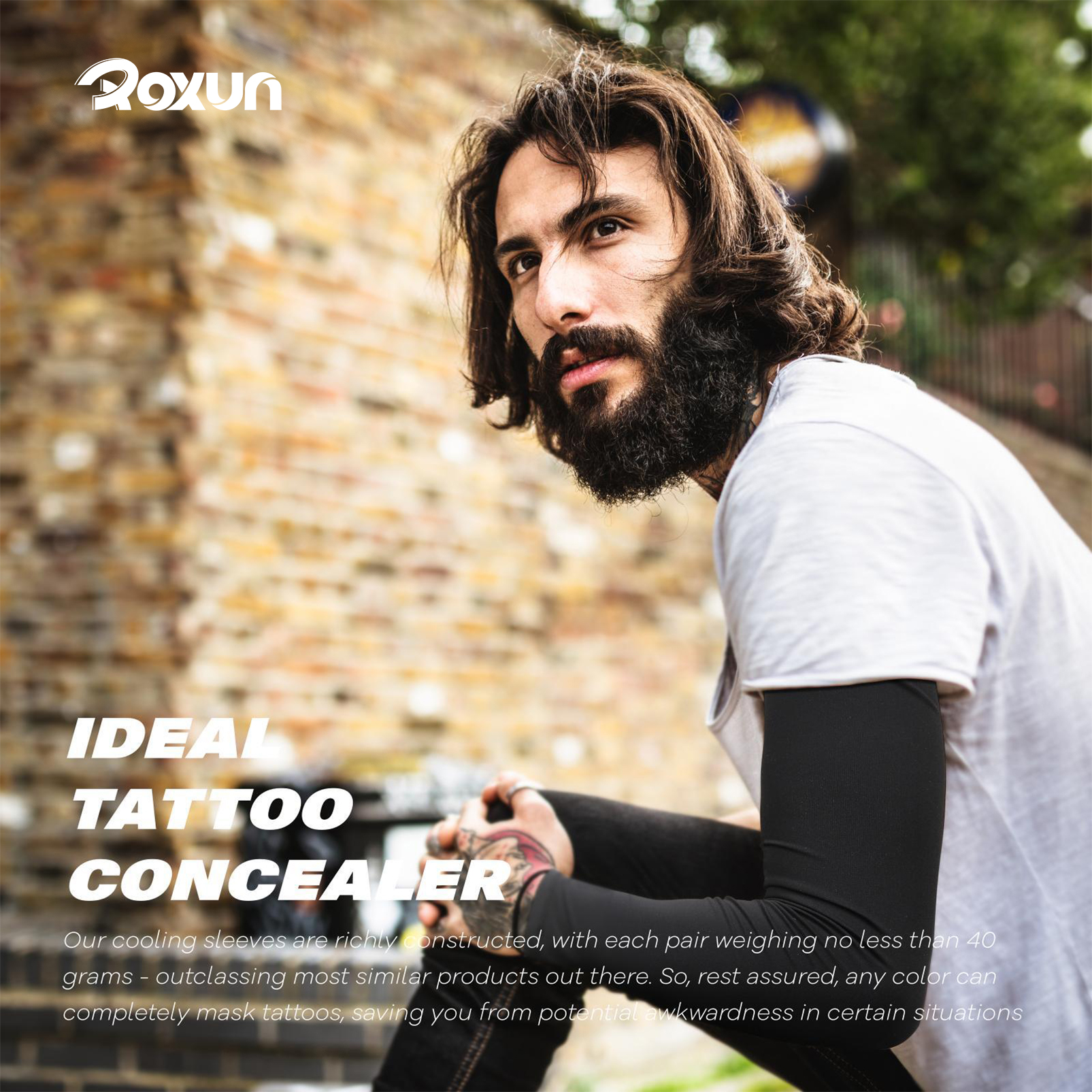 Arm Sleeves, Cooling UV Sun Protection Sports Compression for Men/Women