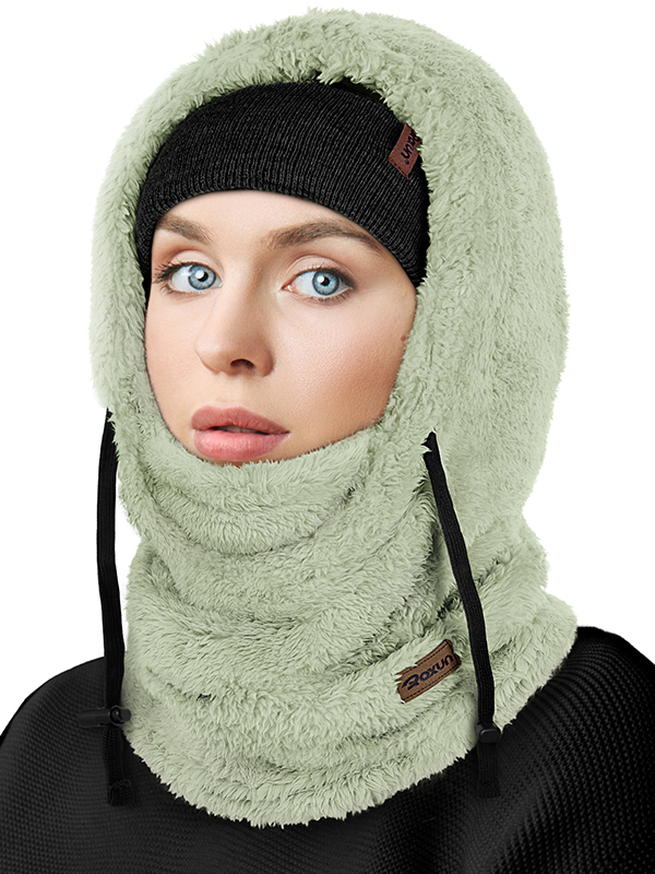 Ski Mask Fleece Balaclava, Windproof Face Mask Winter Warm Neck Cover Helmet Hood for Men Women