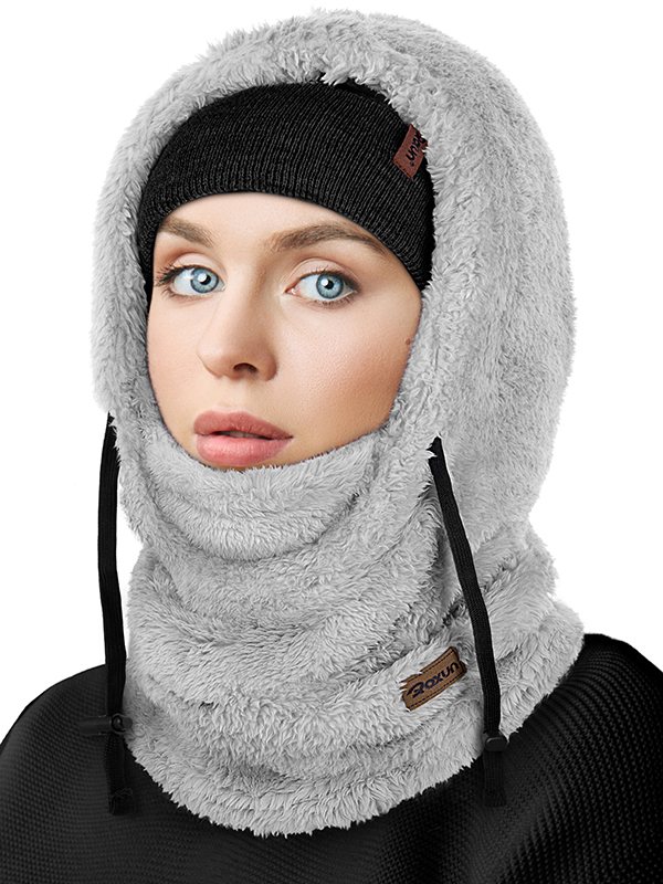 Ski Mask Fleece Balaclava, Windproof Face Mask Winter Warm Neck Cover Helmet Hood for Men Women