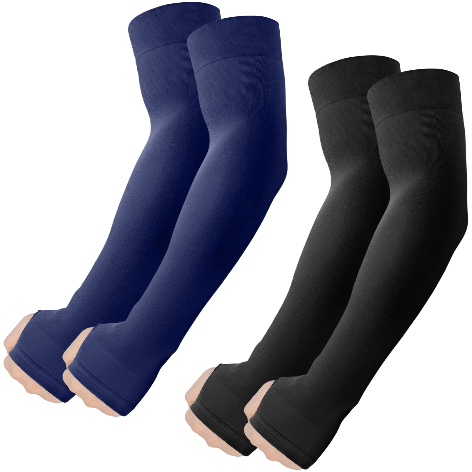 Arm Sleeves with Thumb Hole, Cooling UV Protection Compression Tattoo Cover Up for Men/Women