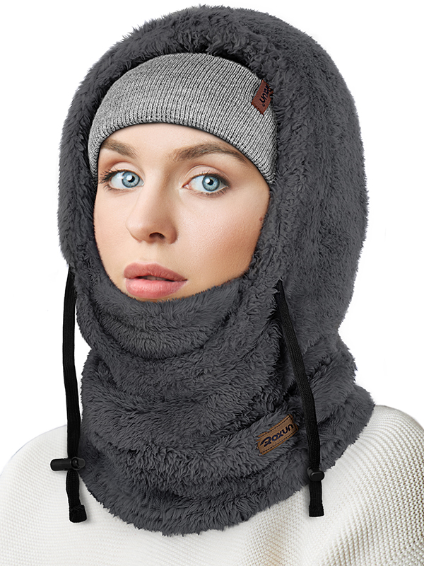 Ski Mask Fleece Balaclava, Windproof Face Mask Winter Warm Neck Cover Helmet Hood for Men Women