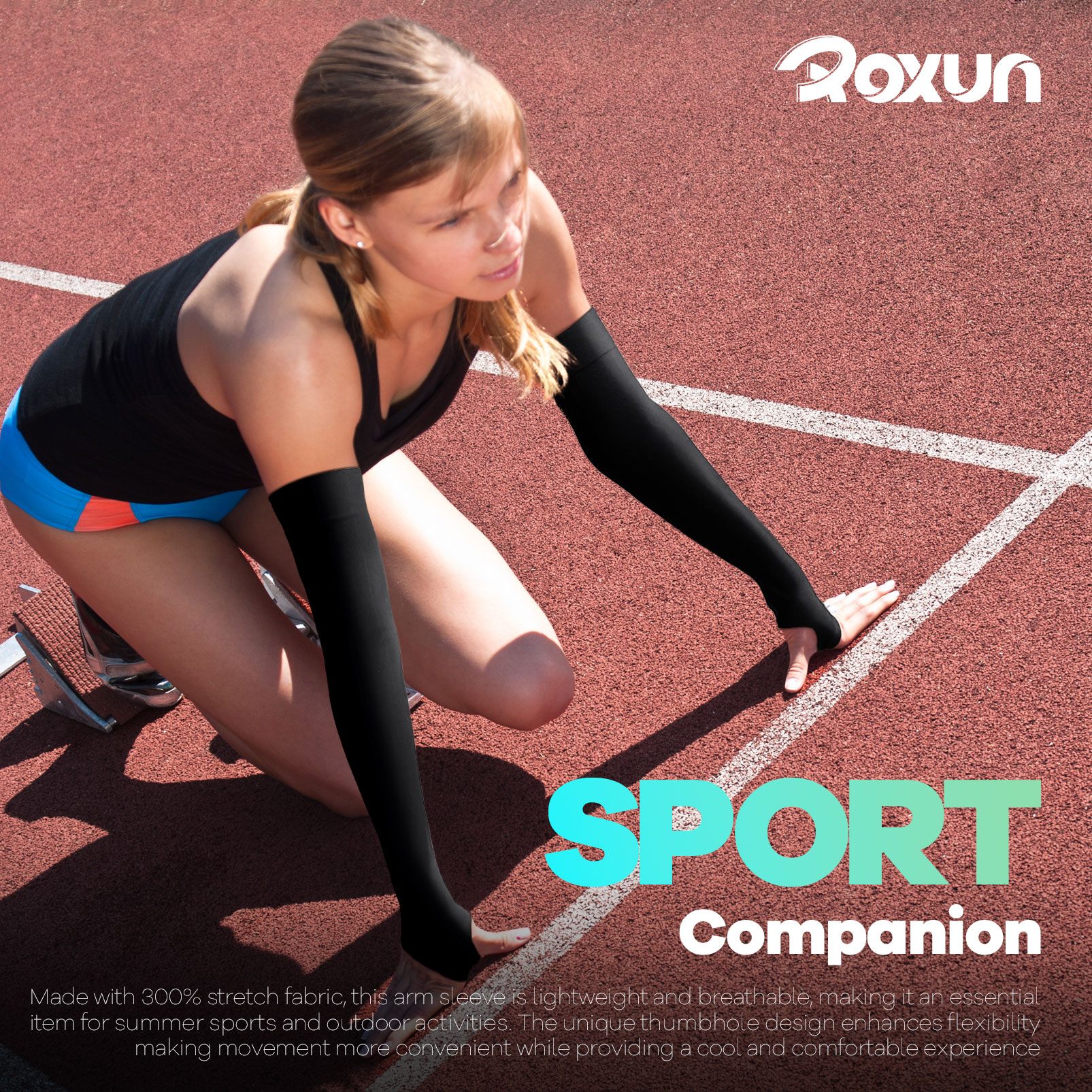 Arm Sleeves with Thumb Hole, Cooling UV Protection Compression Tattoo Cover Up for Men/Women