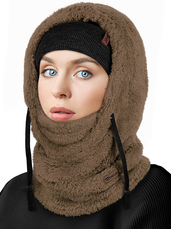Ski Mask Fleece Balaclava, Windproof Face Mask Winter Warm Neck Cover Helmet Hood for Men Women