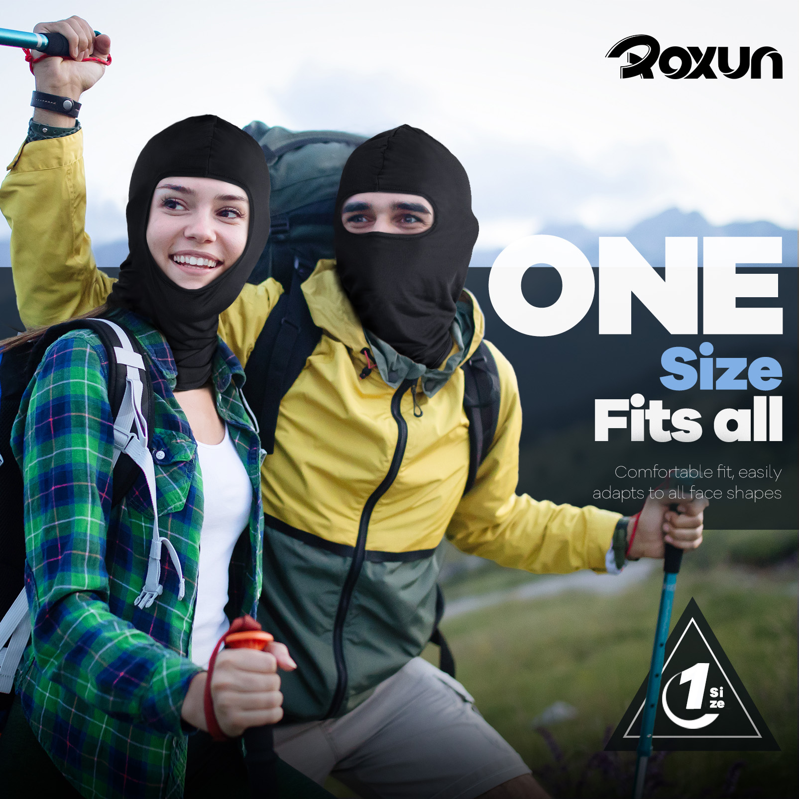 Balaclava Ski Mask, 5 Pack Neck Gaiter Motorcycle Scarf Cold Winter Warm Windproof Men/Women