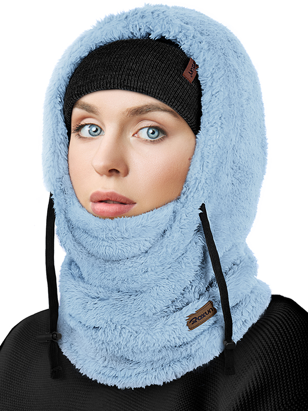 Ski Mask Fleece Balaclava, Windproof Face Mask Winter Warm Neck Cover Helmet Hood for Men Women