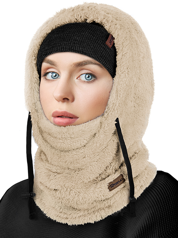 Ski Mask Fleece Balaclava, Windproof Face Mask Winter Warm Neck Cover Helmet Hood for Men Women