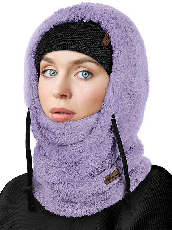 Ski Mask Fleece Balaclava, Windproof Face Mask Winter Warm Neck Cover Helmet Hood for Men Women