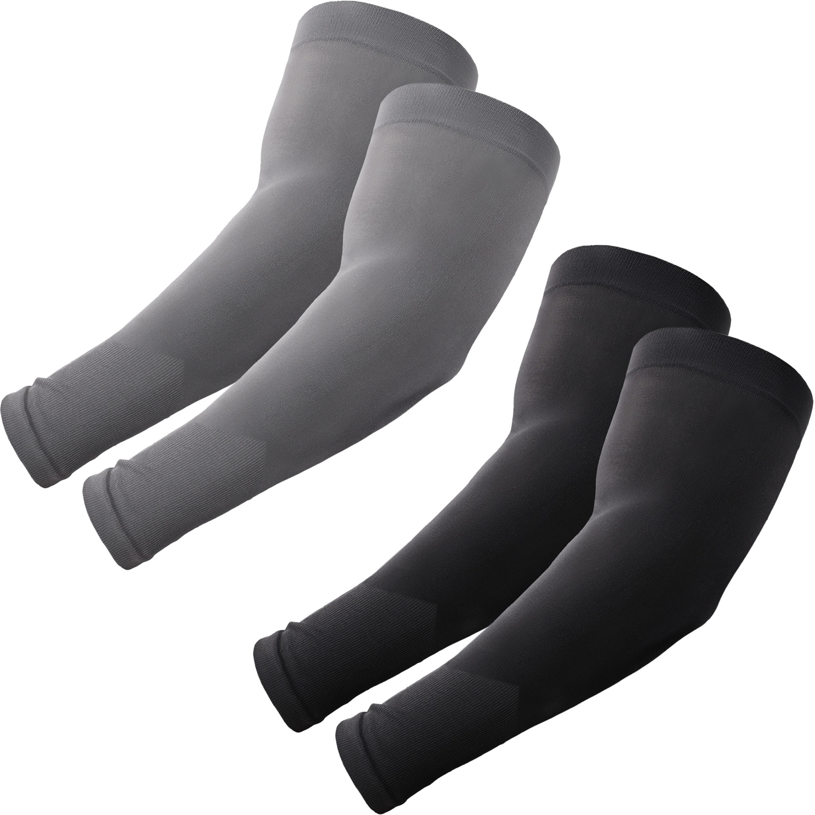 Plus Size Arm Sleeves, UV Sun Protection Cooling Sports Arm Cover Compression for Men/Women