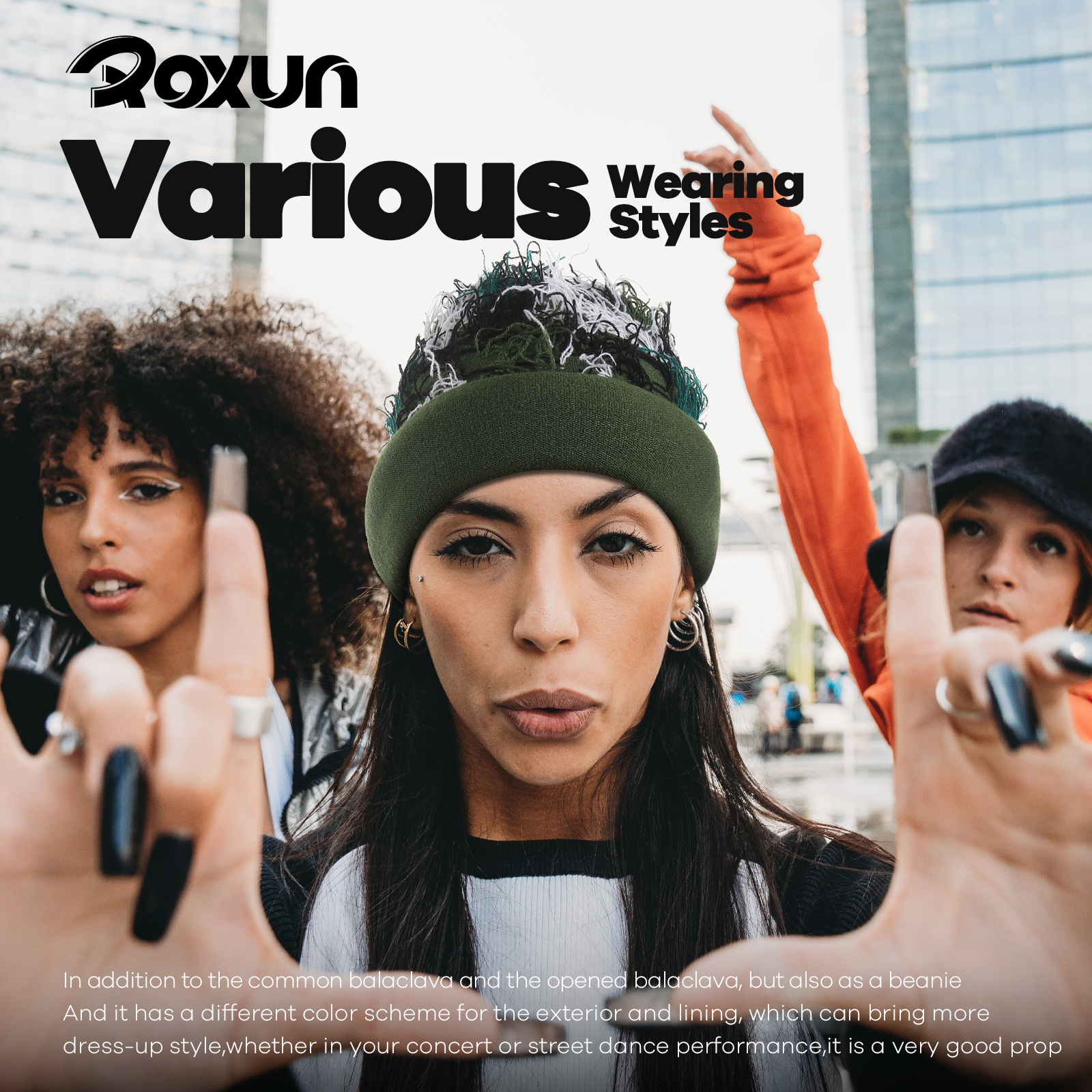 Distressed Ski Mask Balaclava, Yeat Shiesty Fluffy Knitted Full Face Mask for Men/Women