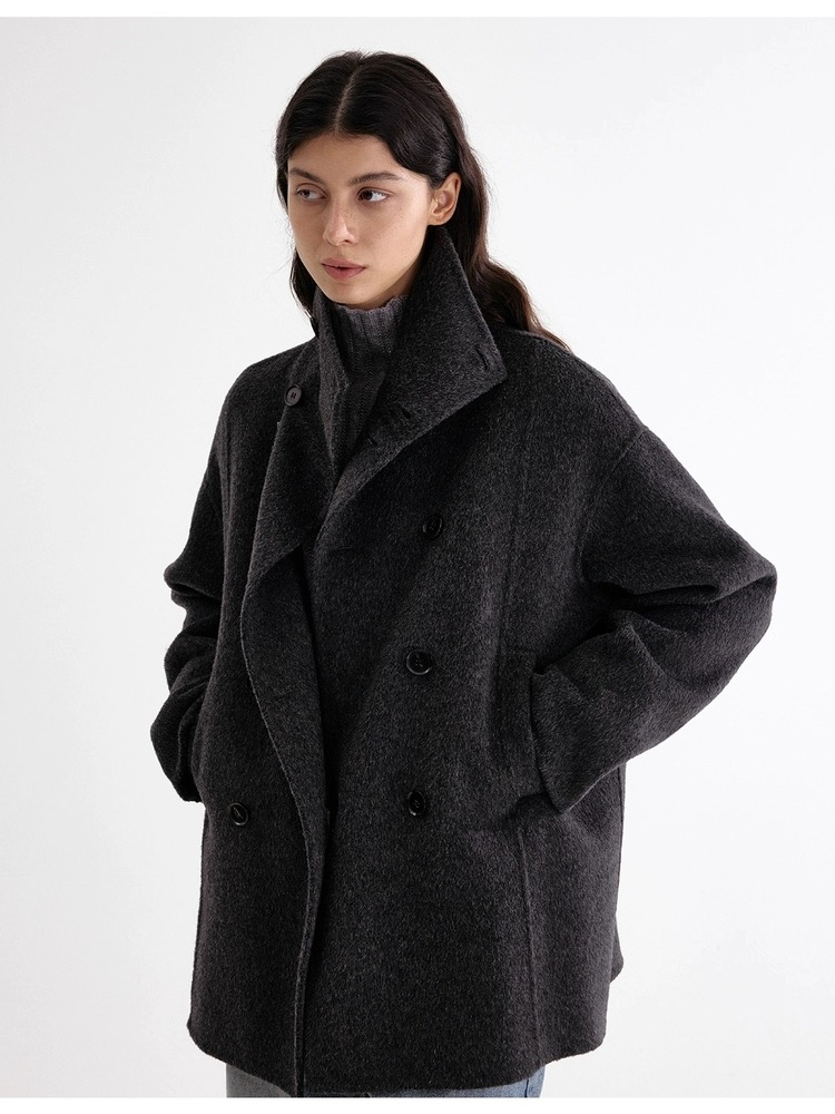 High-Quality Cashmere & Silk Blend Coat